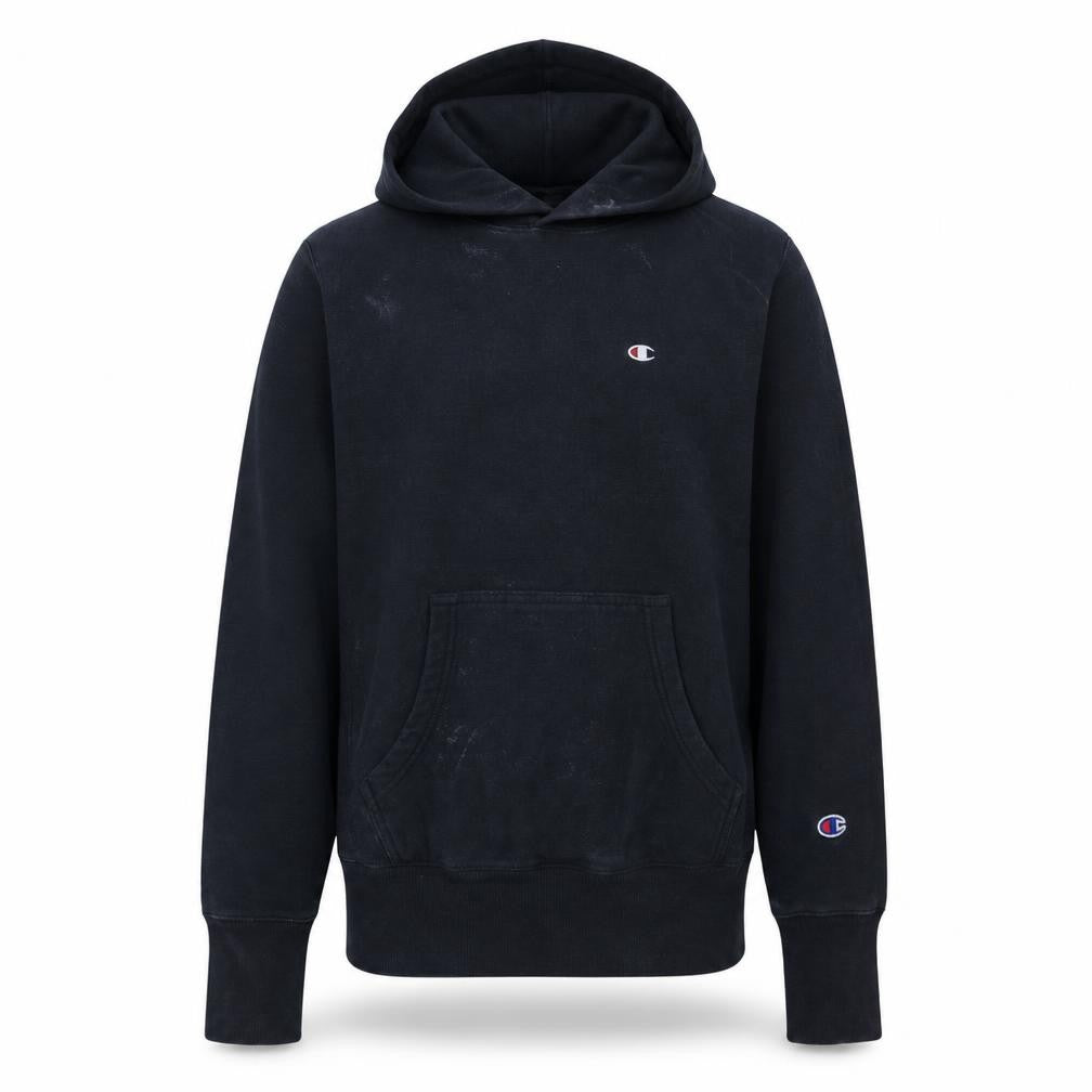 Champion Men's Black Medium Pullover Hoodie Reverse Weave Logo