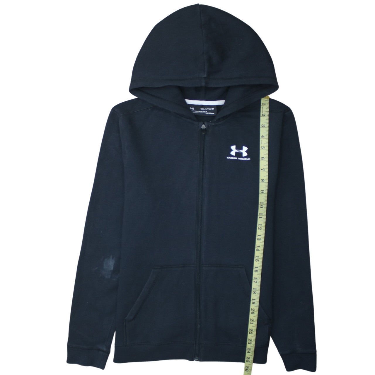 Under Armour Boys Black Full Zip Hoodie Size 13-14 Years ColdGear