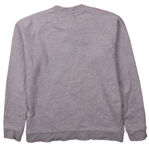 Adidas Men’s Grey Trefoil Logo Pullover Sweatshirt S Regular Fit