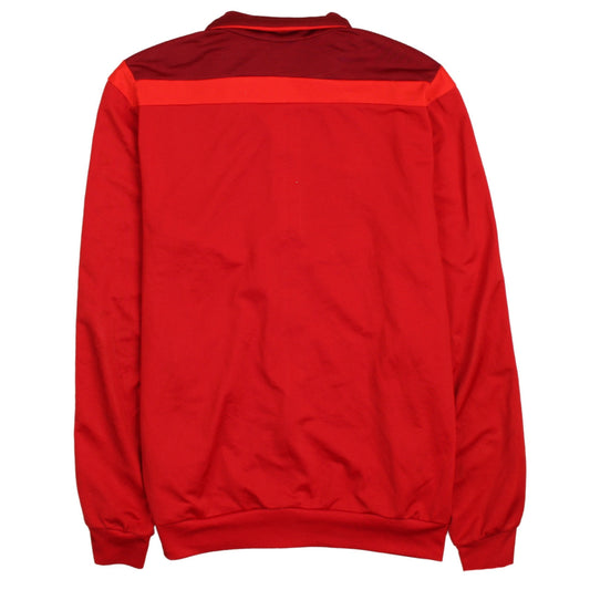 Adidas Men's Red Track Jacket S Full Zip Sportswear Regular Fit