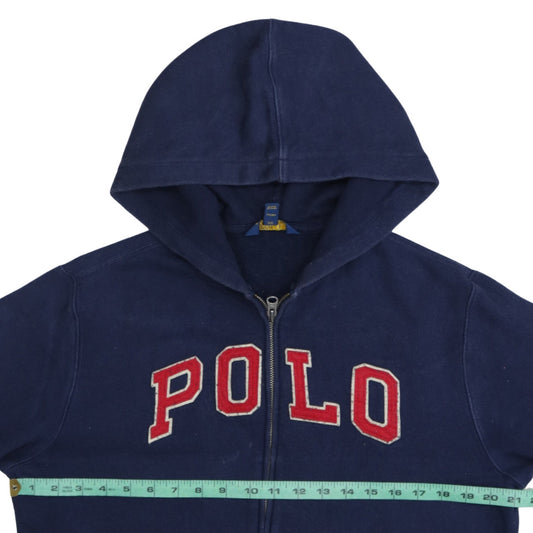 Polo Ralph Lauren Womens Navy Blue Full Zip Hoodie XL Cotton Blend