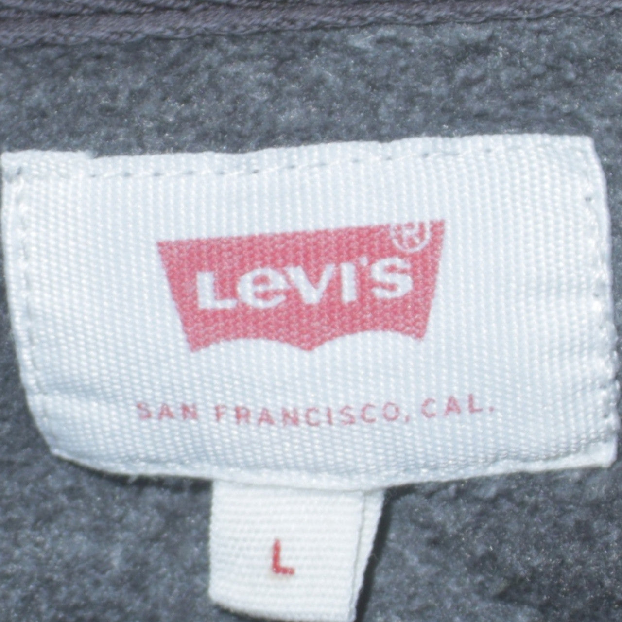 Levi's Men's Grey Logo Crew Neck Pullover Sweatshirt Size L