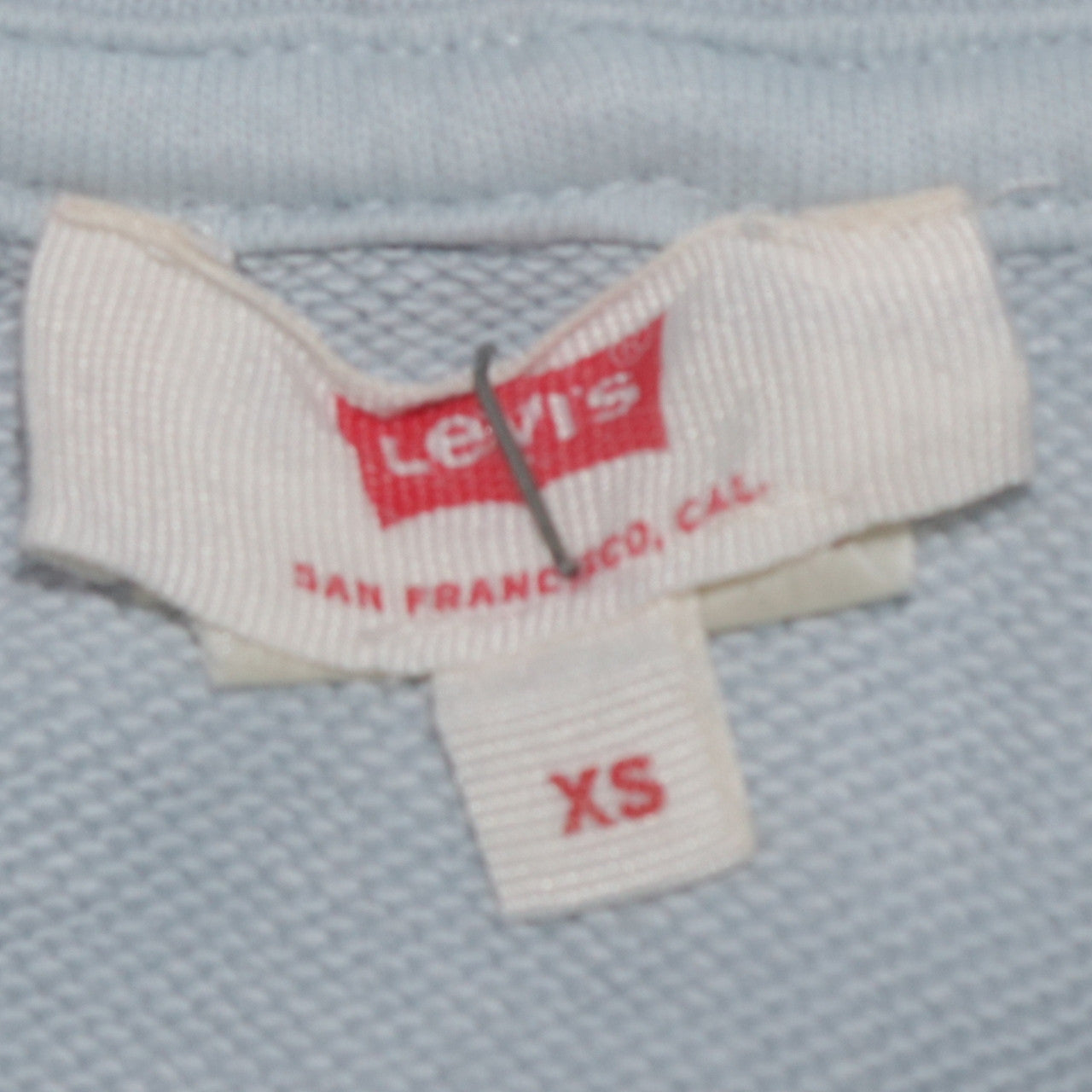 Levi's Womens Light Blue XS Pullover Hoodie with Logo Print