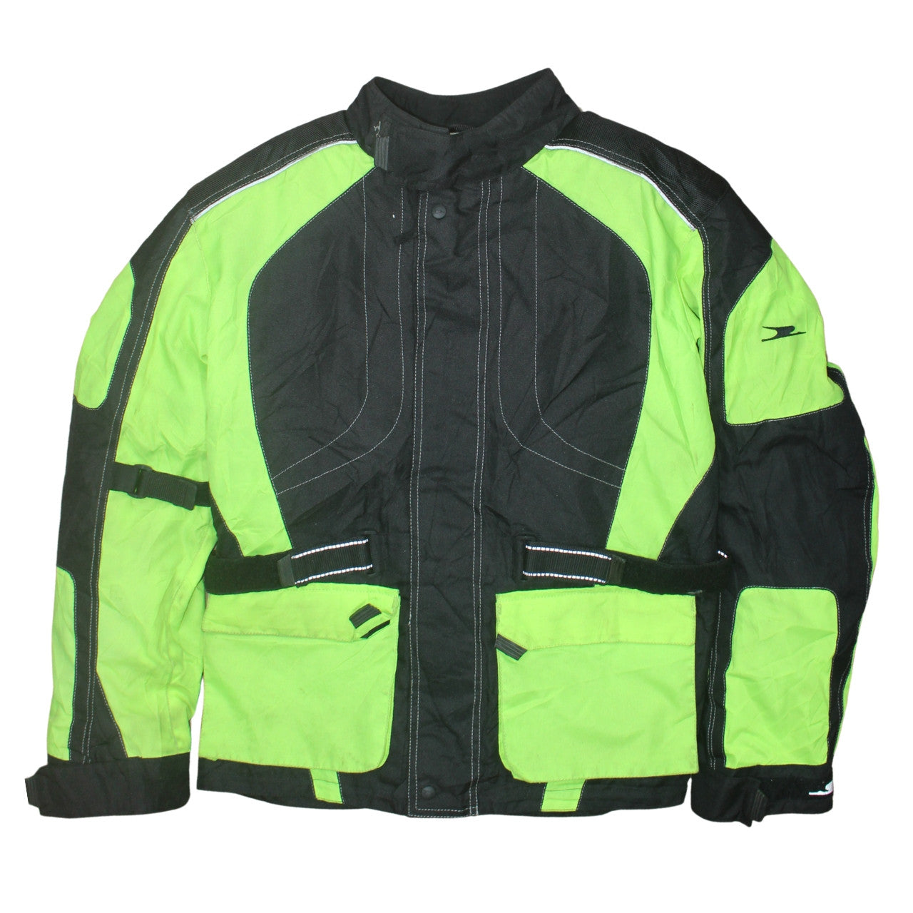 Fasthouse Men's 3XL Green Black Motorcycle Jacket Reflective Waterproof