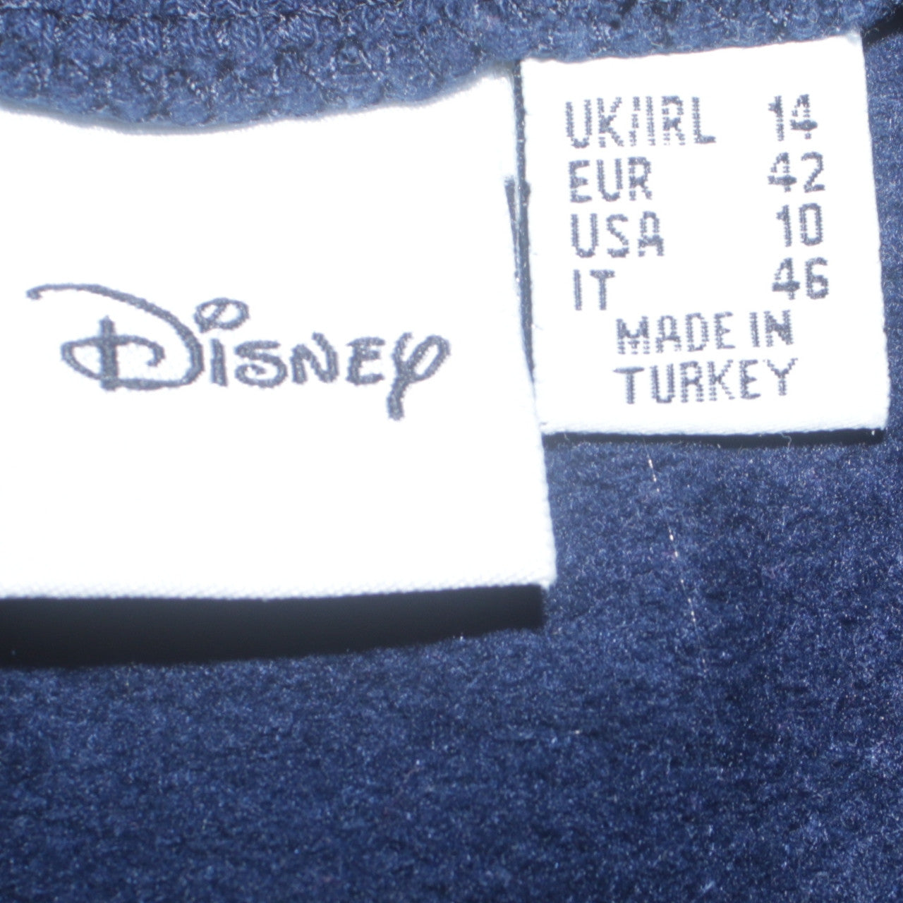 Disney Women Navy Blue Stitch Crew Neck Sweatshirt Size 14