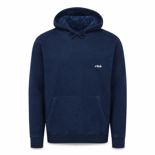 Fila Mens Blue Pullover Hoodie S Regular Fit Logo Sportswear