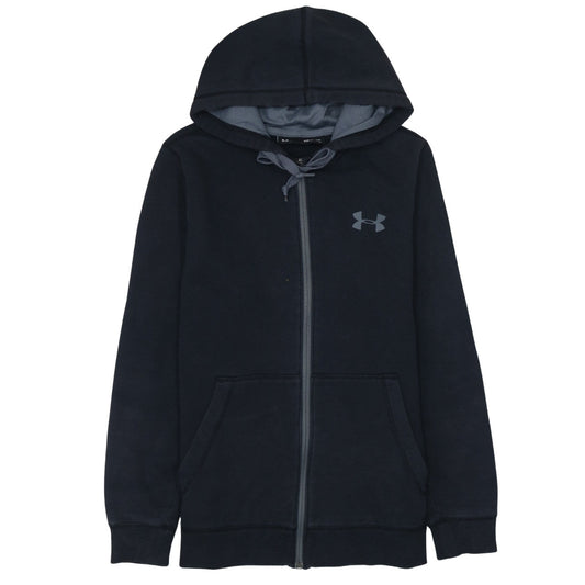 Under Armour Men's Black Full Zip Hoodie Small Slim Fit Fleece
