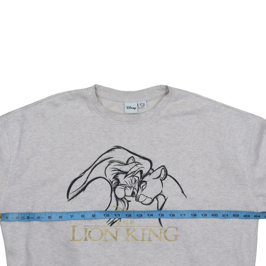 Disney Womens Grey The Lion King Sweatshirt Size L Crew Neck Pullover
