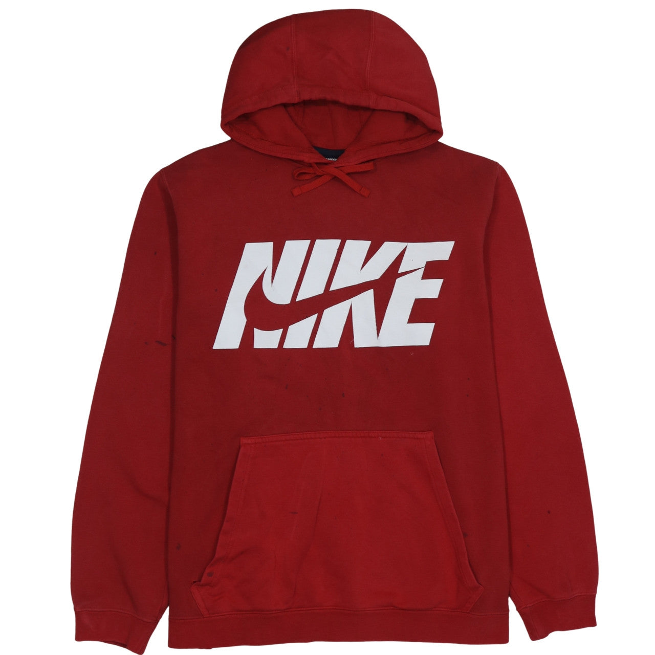 Nike Mens Red 2XL Pullover Hoodie Fleece Logo Sweatshirt