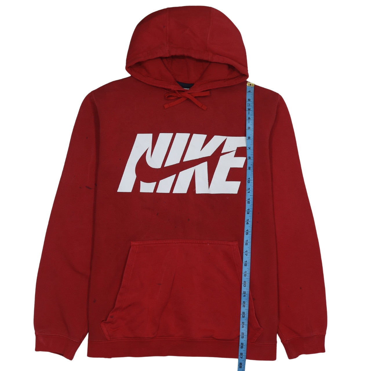 Nike Mens Red 2XL Pullover Hoodie Fleece Logo Sweatshirt