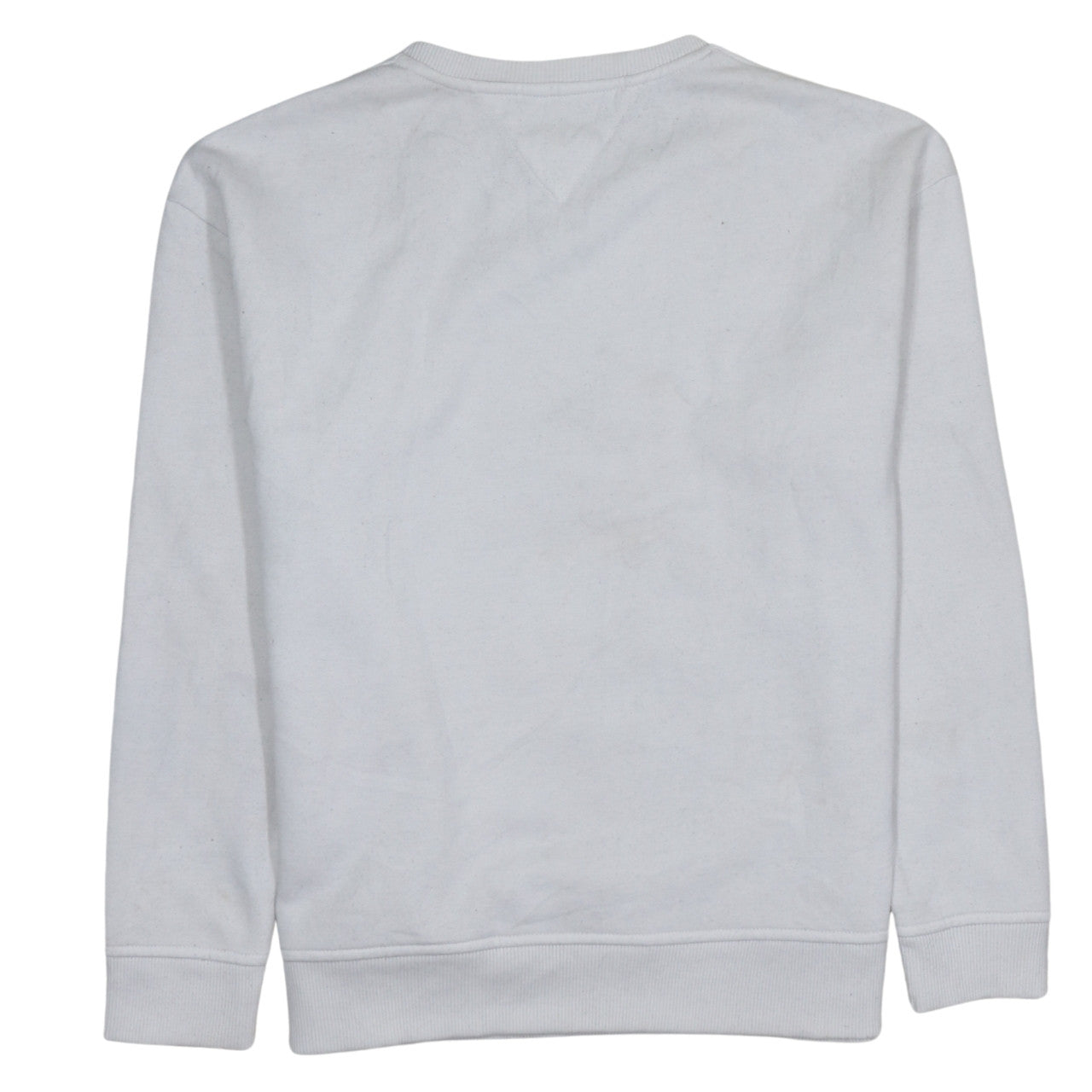 Tommy Jeans Women's White Small Cotton Pullover Sweatshirt