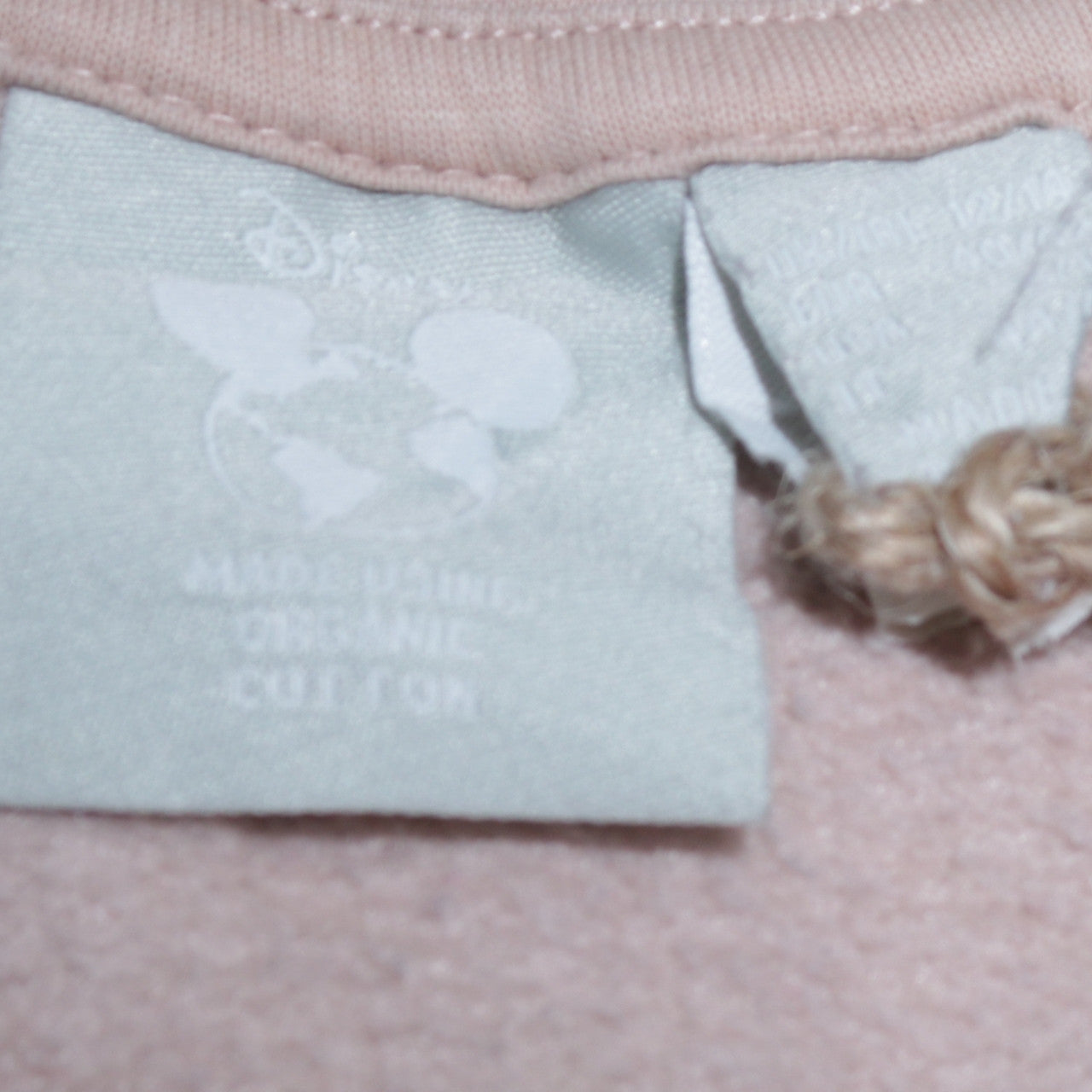 Primark Women Beige Disney Pullover Hoodie Medium Mickey Minnie Organic Cotton