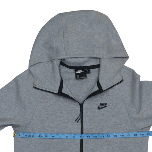 Nike Men Grey Full Zip Hoodie Small Sportswear Cotton Blend