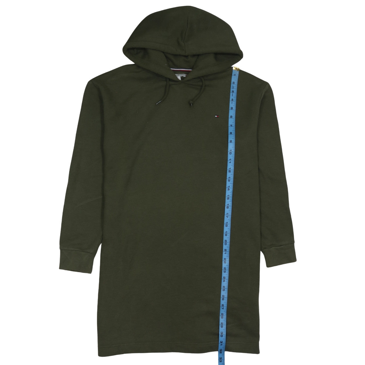 Tommy Hilfiger Women's Green Hoodie T-Shirt Dress Size S