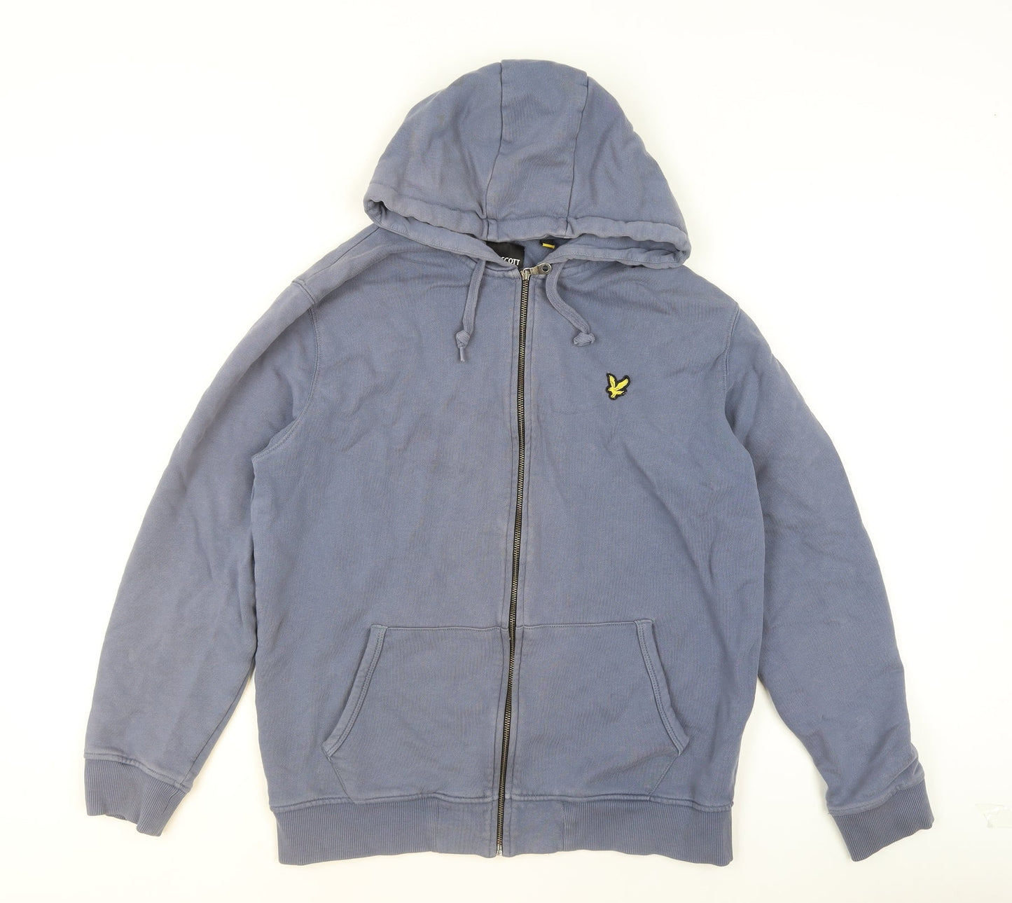 Lyle & Scott Men's Blue Full Zip Hoodie XL Cotton Hooded Sweatshirt