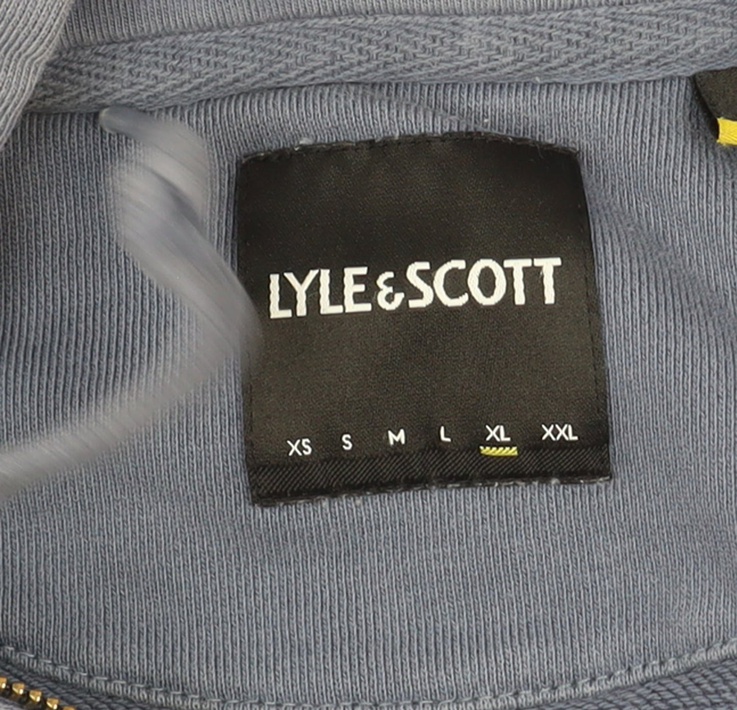 Lyle & Scott Men's Blue Full Zip Hoodie XL Cotton Hooded Sweatshirt