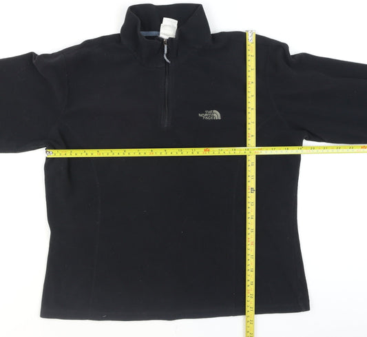 The North Face Women Black L Fleece 1/4 Zip Pullover Sweatshirt