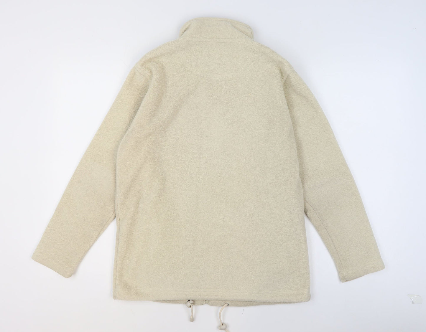EWM Women’s Beige Fleece Full Zip Jacket Size 10 Regular Fit