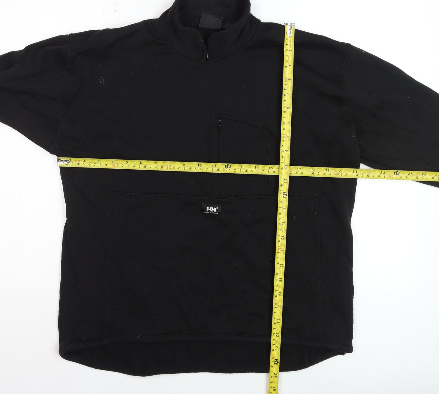 Helly Hansen Men's Black Fleece 1/4 Zip Pullover Sweatshirt L