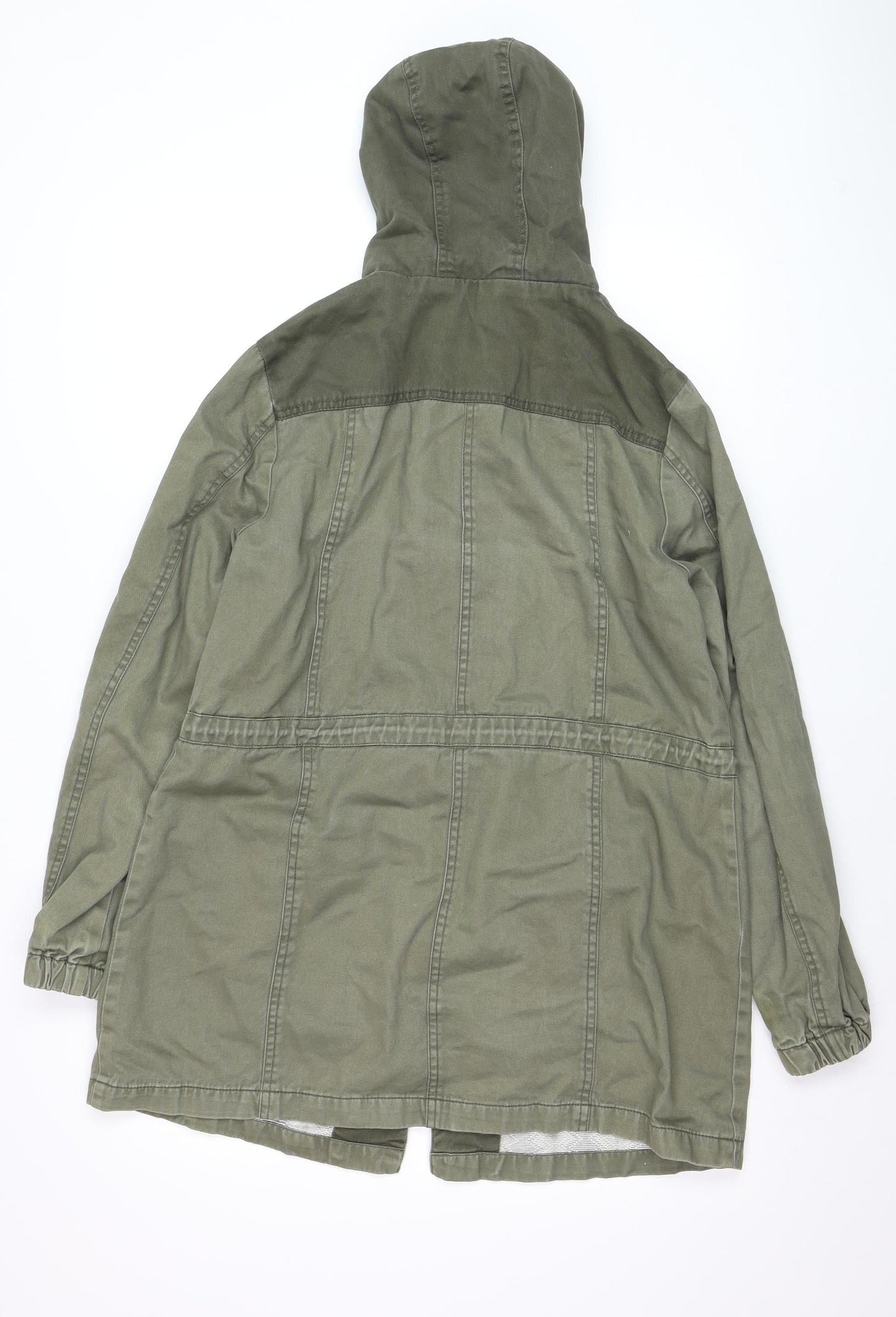 @Republic Men's Green Cotton Hooded Parka Jacket M