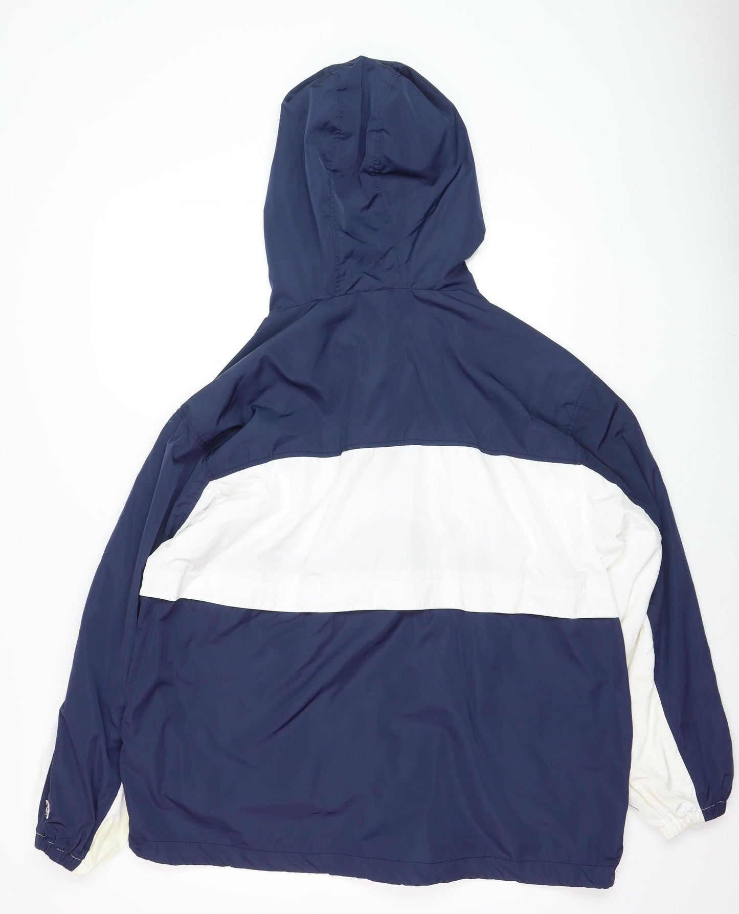 Tommy Hilfiger Men’s Blue White L Hooded Windbreaker Jacket