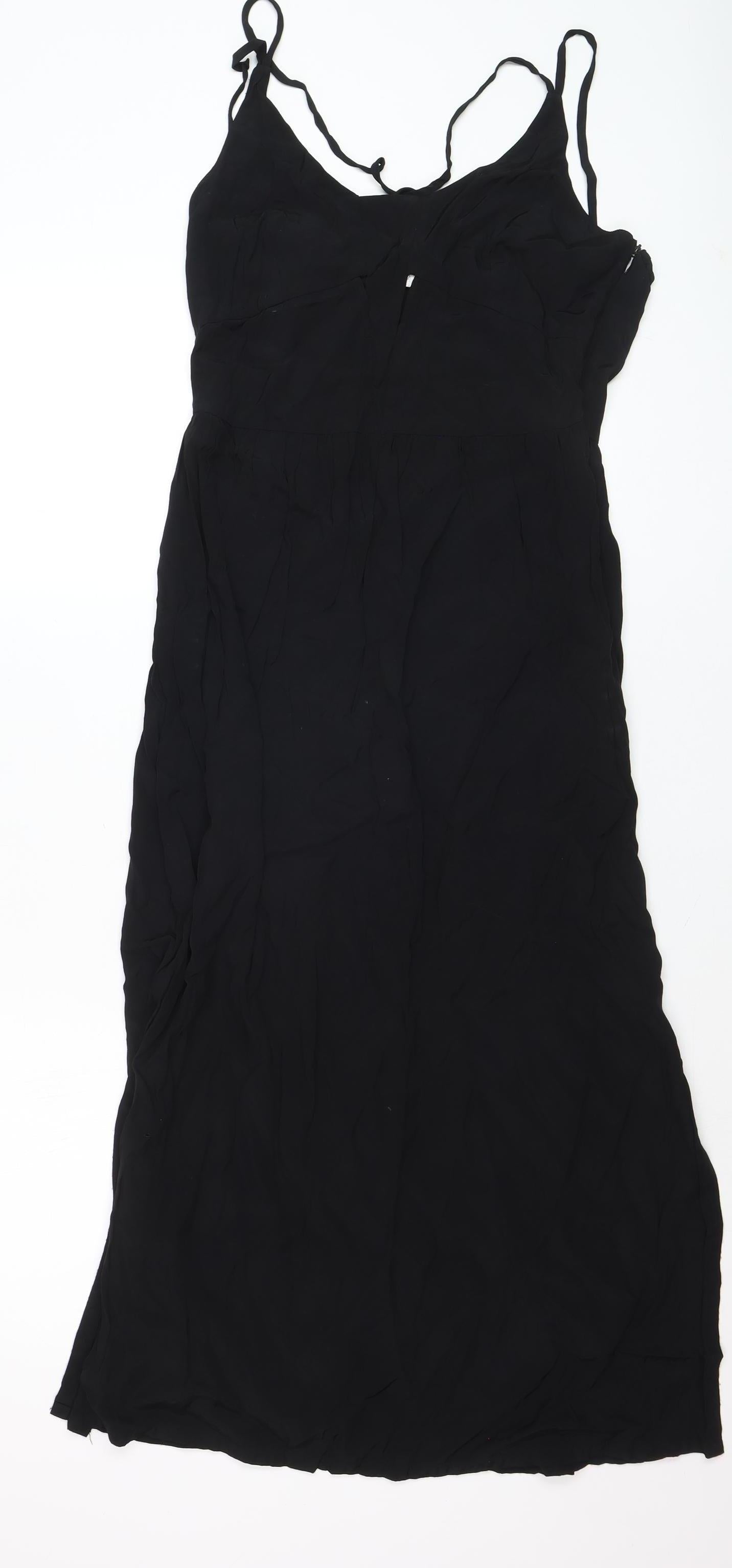 Something Else by Natalie Wood Women's Black Size 8 Midi Slip Dress
