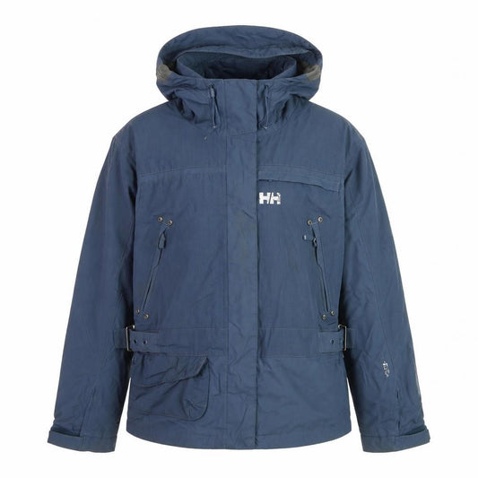 Helly Hansen Women's Blue Waterproof Ski Jacket Size M Hooded Windproof