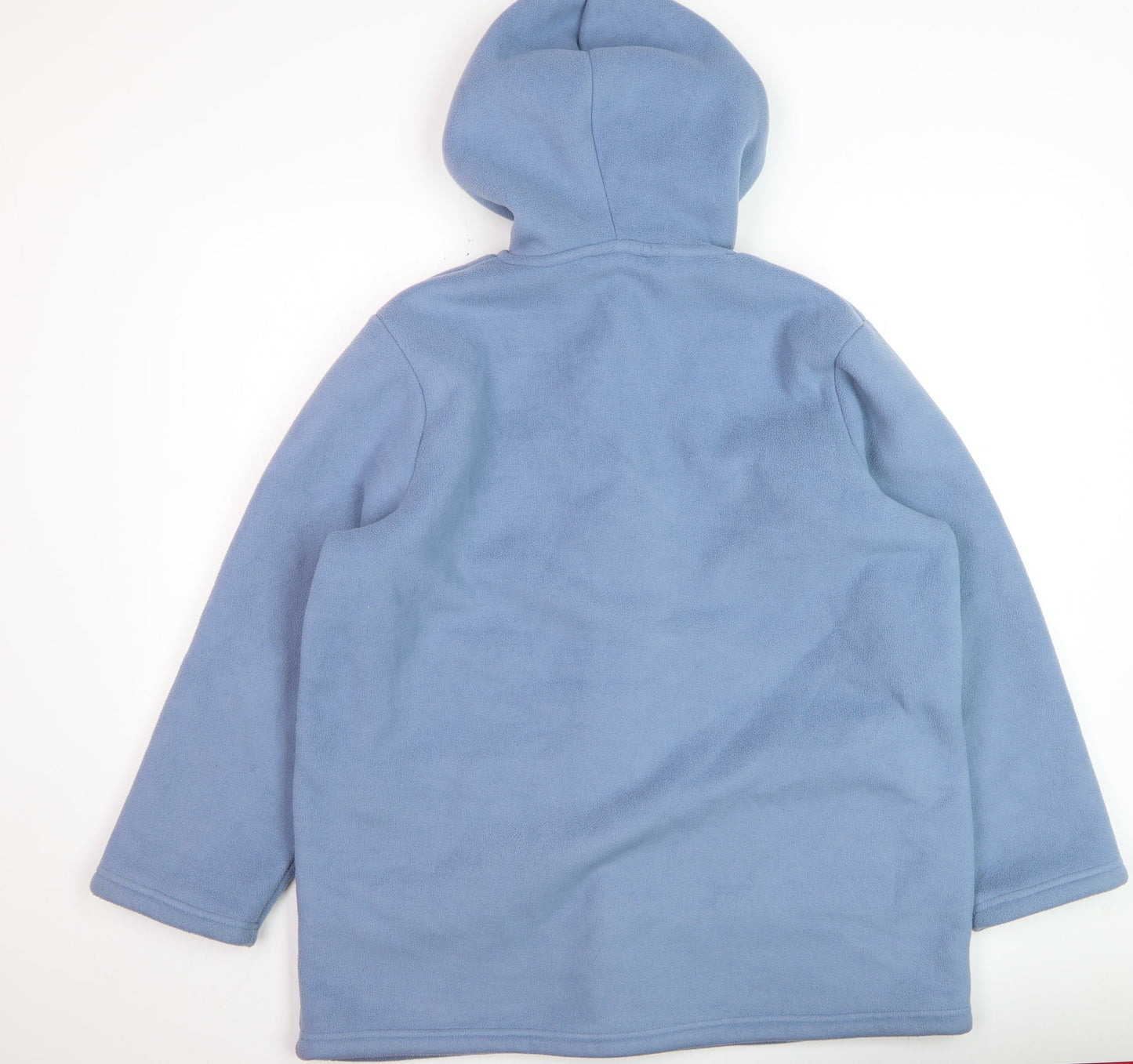 Julipa Women Blue Hooded Fleece Duffle Coat Size 16 Plus