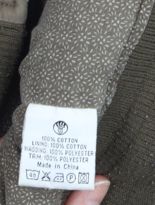 Fat Face Women's Brown Puffer Waistcoat Size 10 Cotton Lined