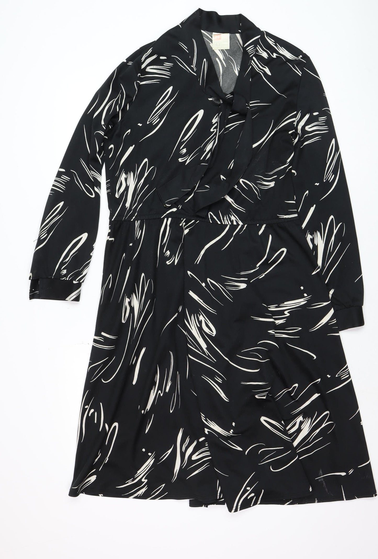 Marks and Spencer Women’s Black Abstract Shirt Dress Size 14