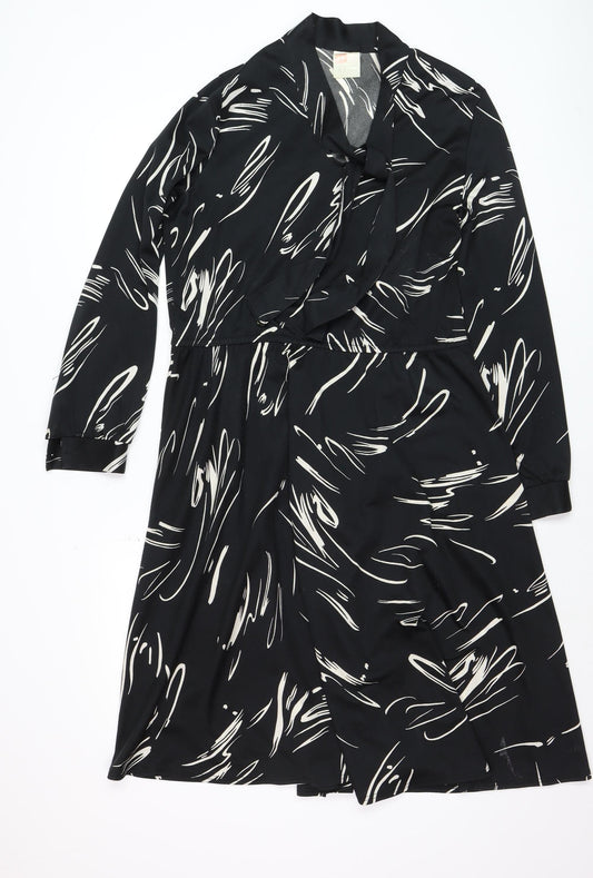 Marks and Spencer Women’s Black Abstract Shirt Dress Size 14