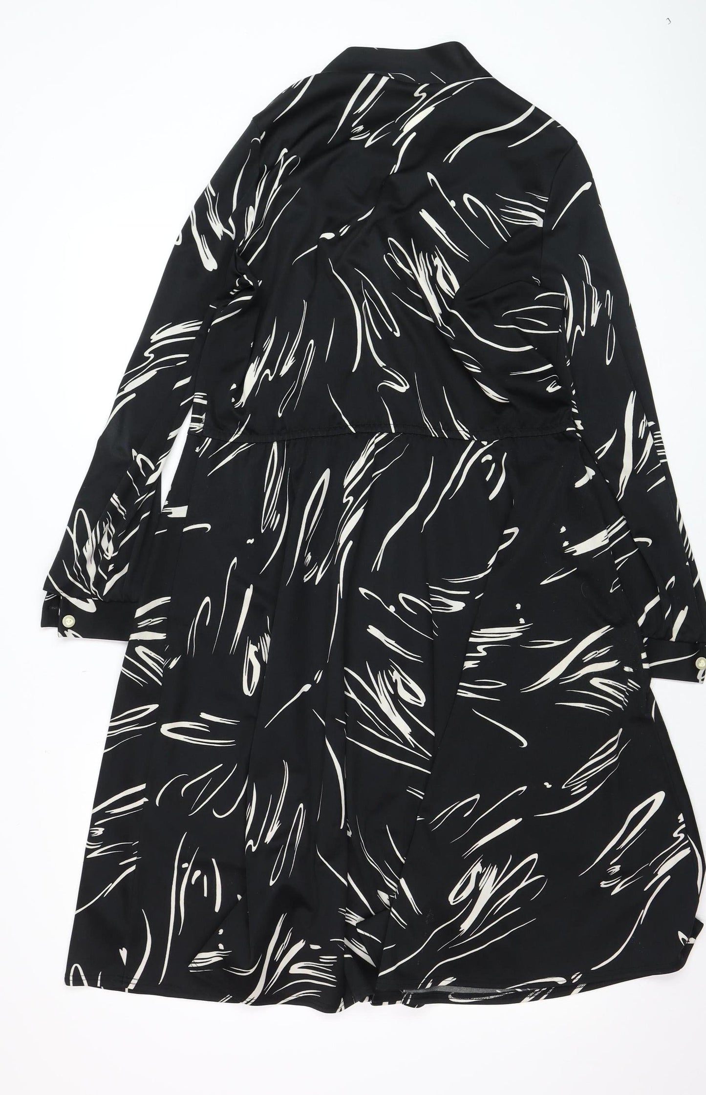 Marks and Spencer Women’s Black Abstract Shirt Dress Size 14