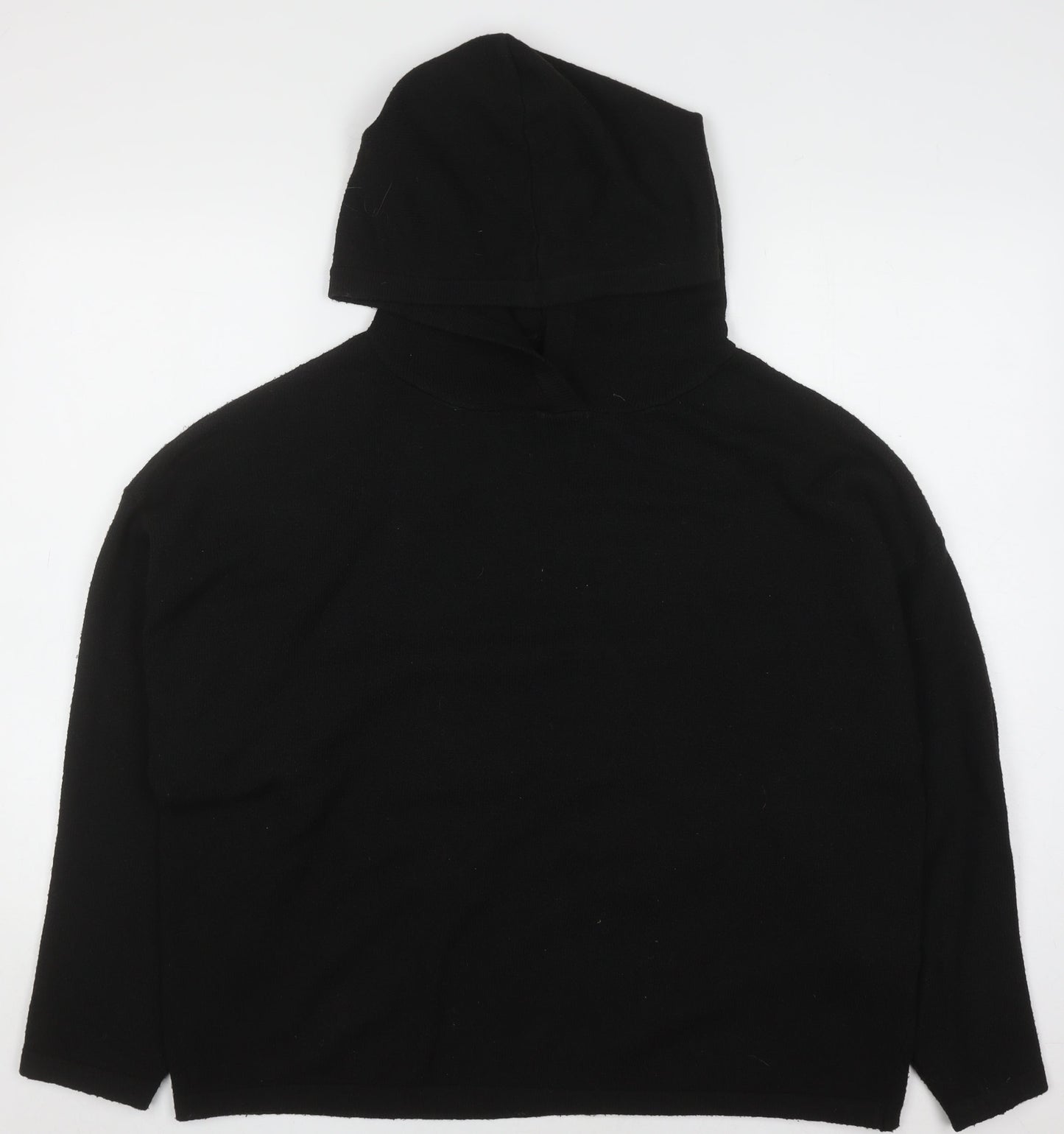 Jack Wills Womens Black UK 12 Pullover Hoodie 97% Polyester