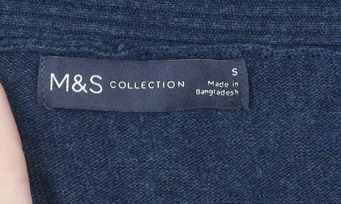 Marks and Spencer Womens Blue Knit Long Sleeve Cardigan Size S