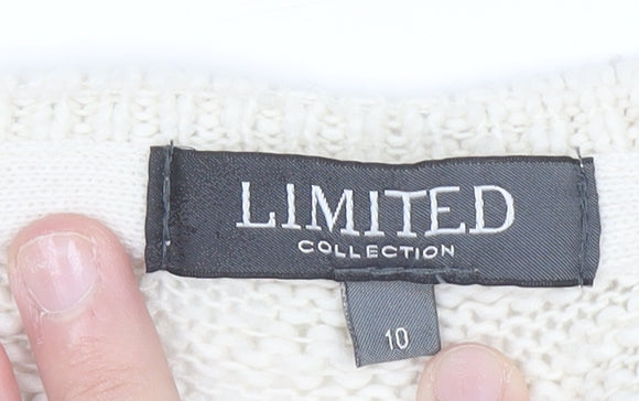 Marks and Spencer Women’s Ivory Heart Knit Jumper Size 10