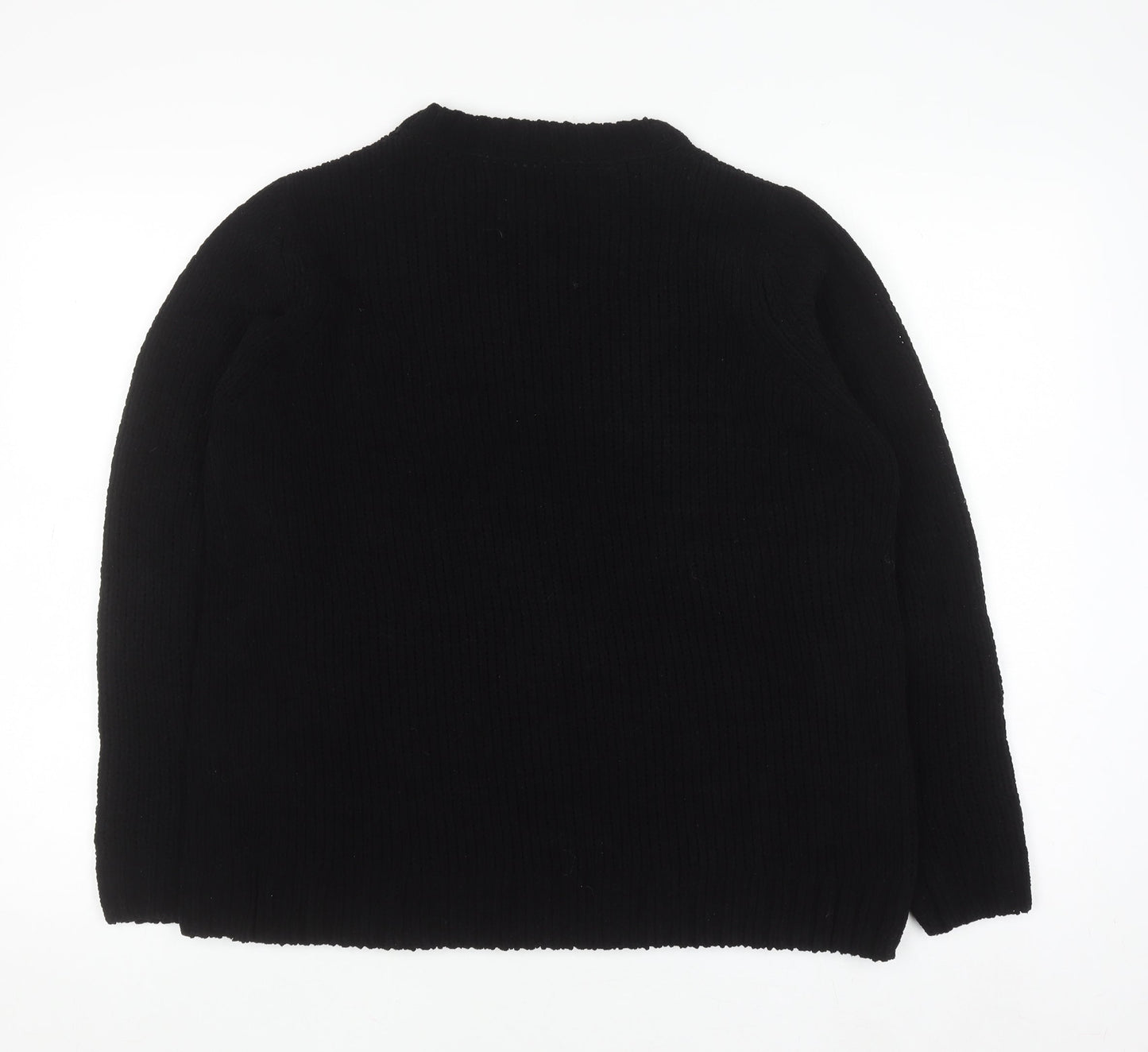 Ridge & Co Womens Black Knit Pullover Jumper Size 10