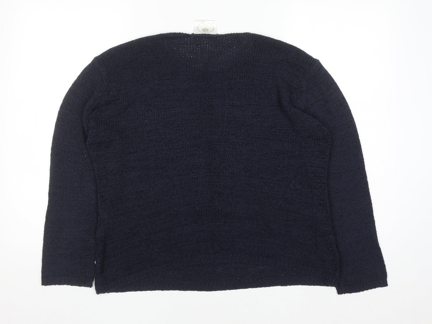 Nightingales LTD Women’s Blue Studded Crew Neck Knit Jumper Size S