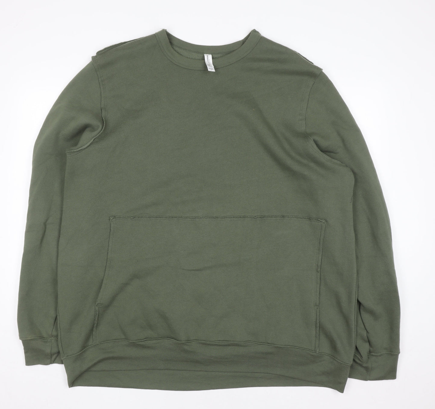 BELLA + CANVAS Men’s Green XL Pullover Fleece Sweatshirt