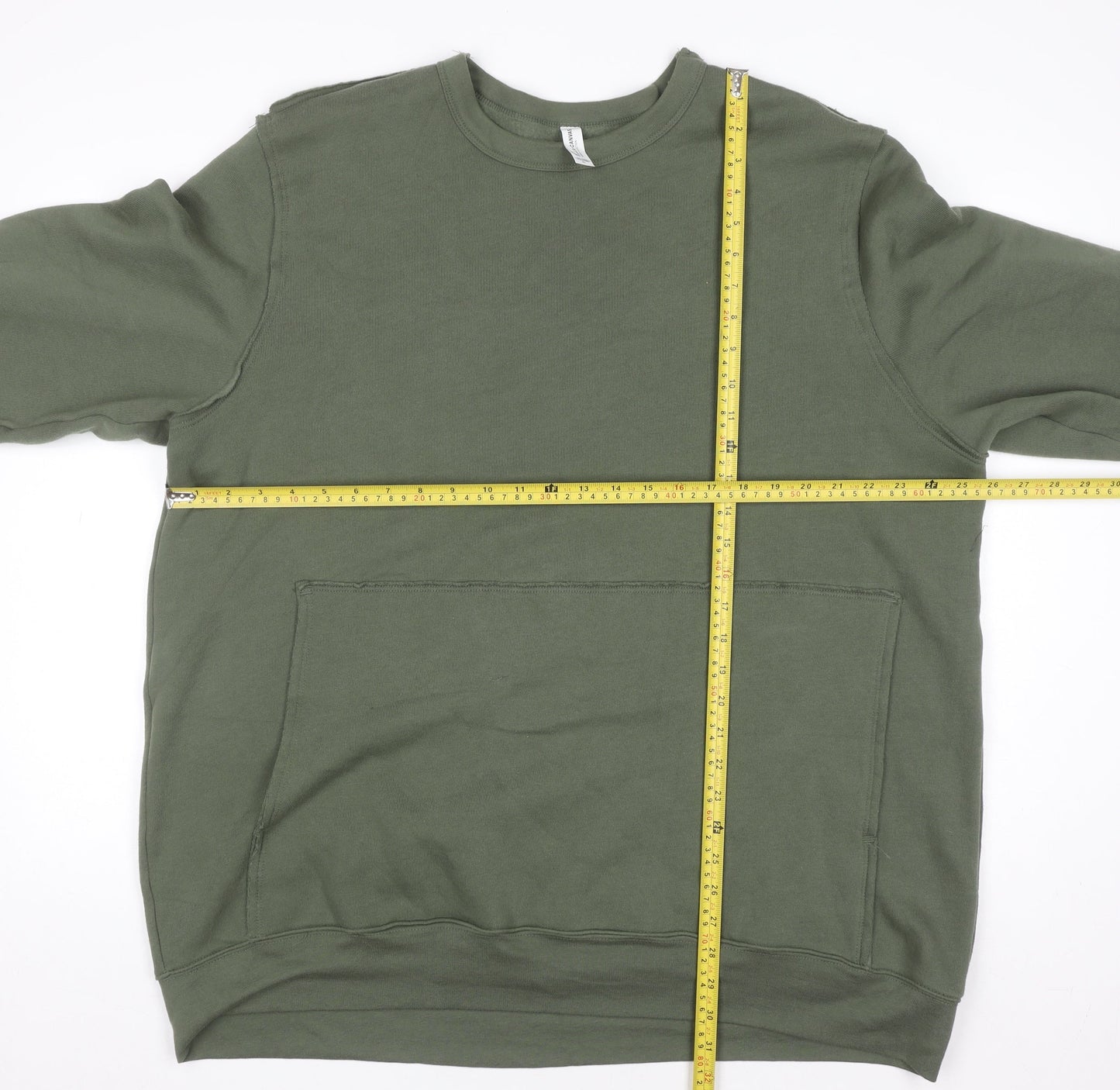 BELLA + CANVAS Men’s Green XL Pullover Fleece Sweatshirt