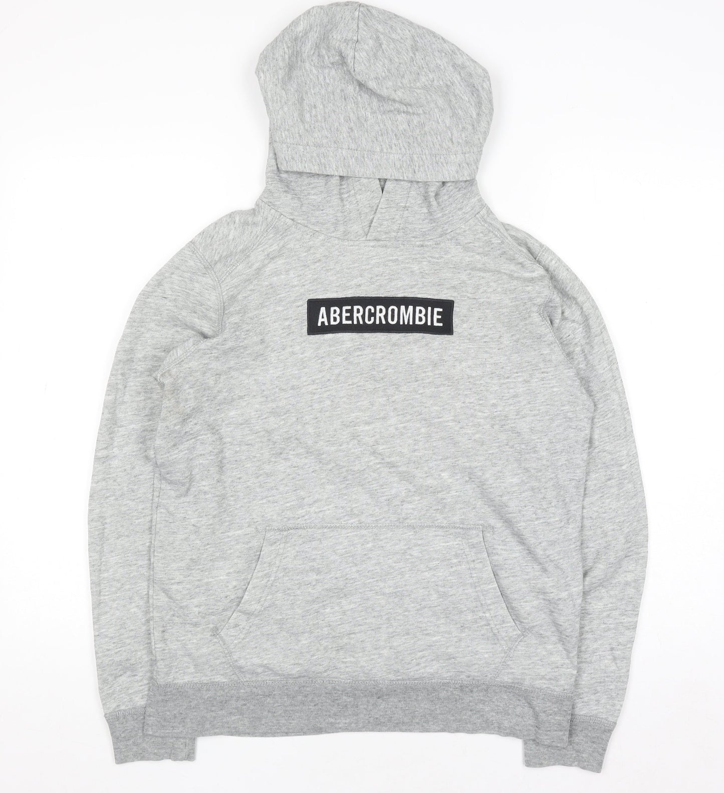 Abercrombie Kids Boys Grey Hooded Pullover Hoodie Size 15-16 Years
