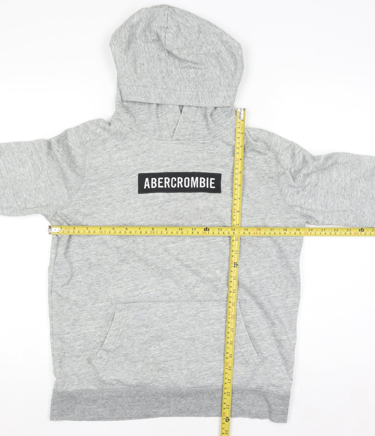 Abercrombie Kids Boys Grey Hooded Pullover Hoodie Size 15-16 Years