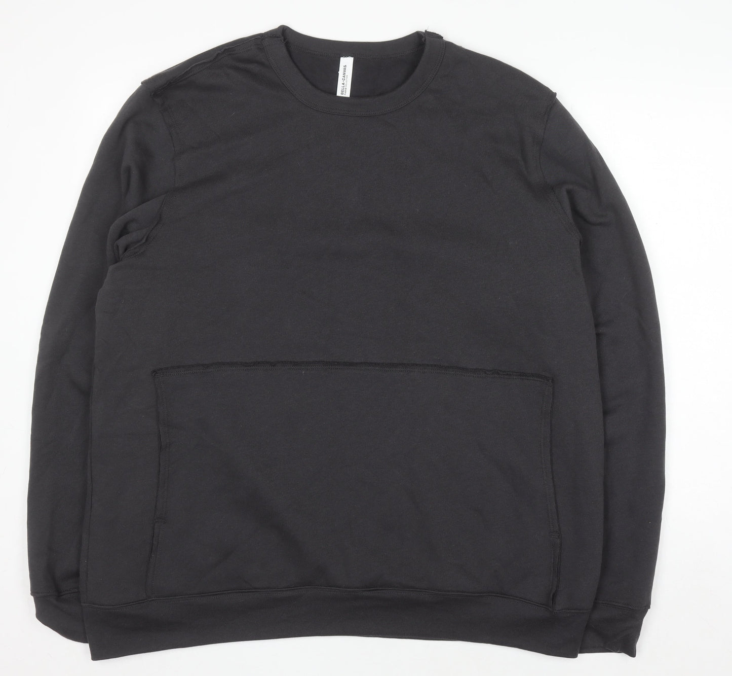 Bella + Canvas Men's Black XL Fleece Pullover Sweatshirt