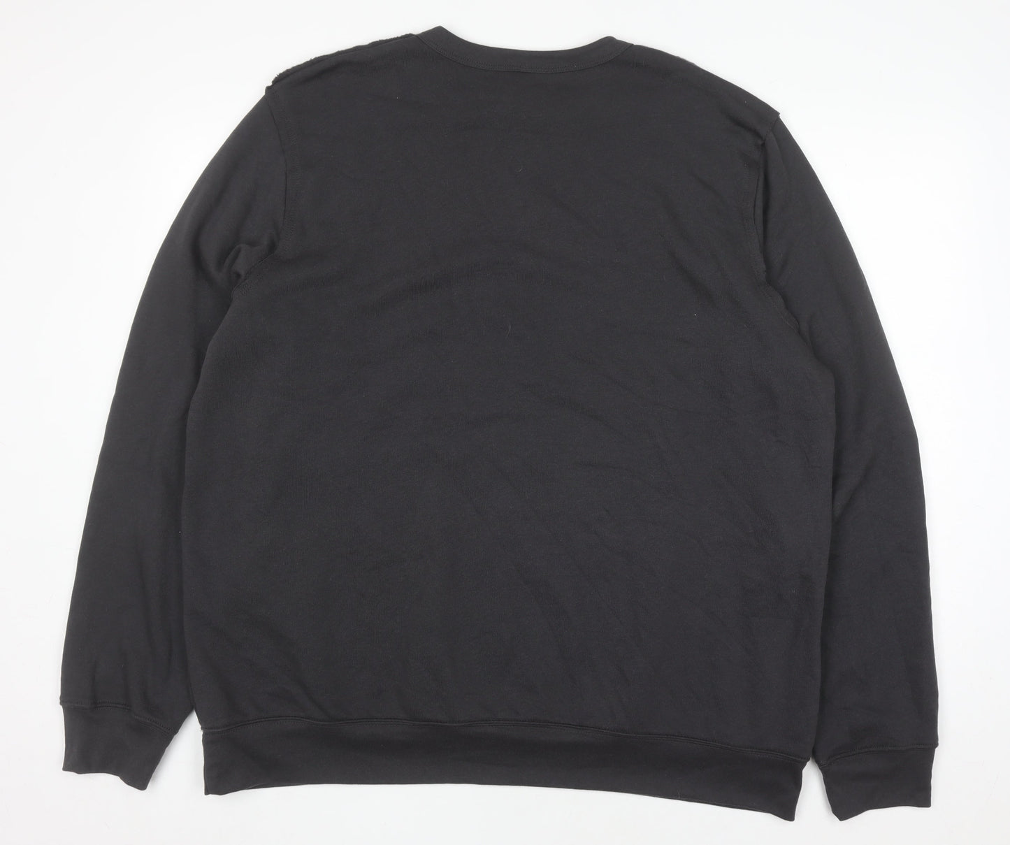 Bella + Canvas Men's Black XL Fleece Pullover Sweatshirt