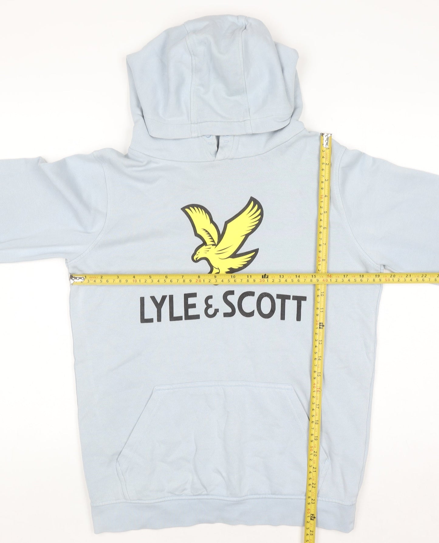Lyle & Scott Junior Boys Blue Pullover Hoodie 14-15 Years Cotton Blend