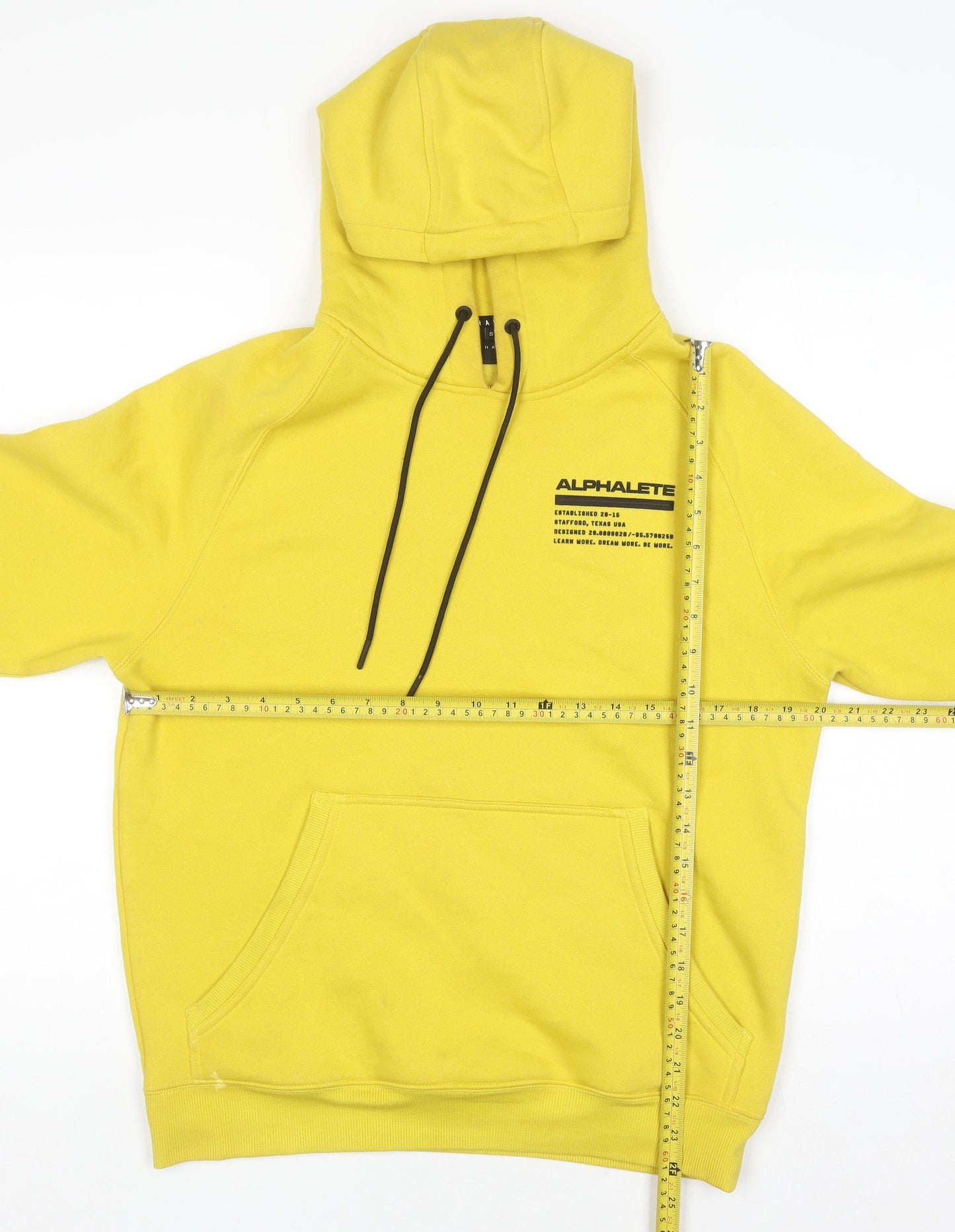 Alphalete Women's Yellow Pullover Hoodie Small Cotton Blend