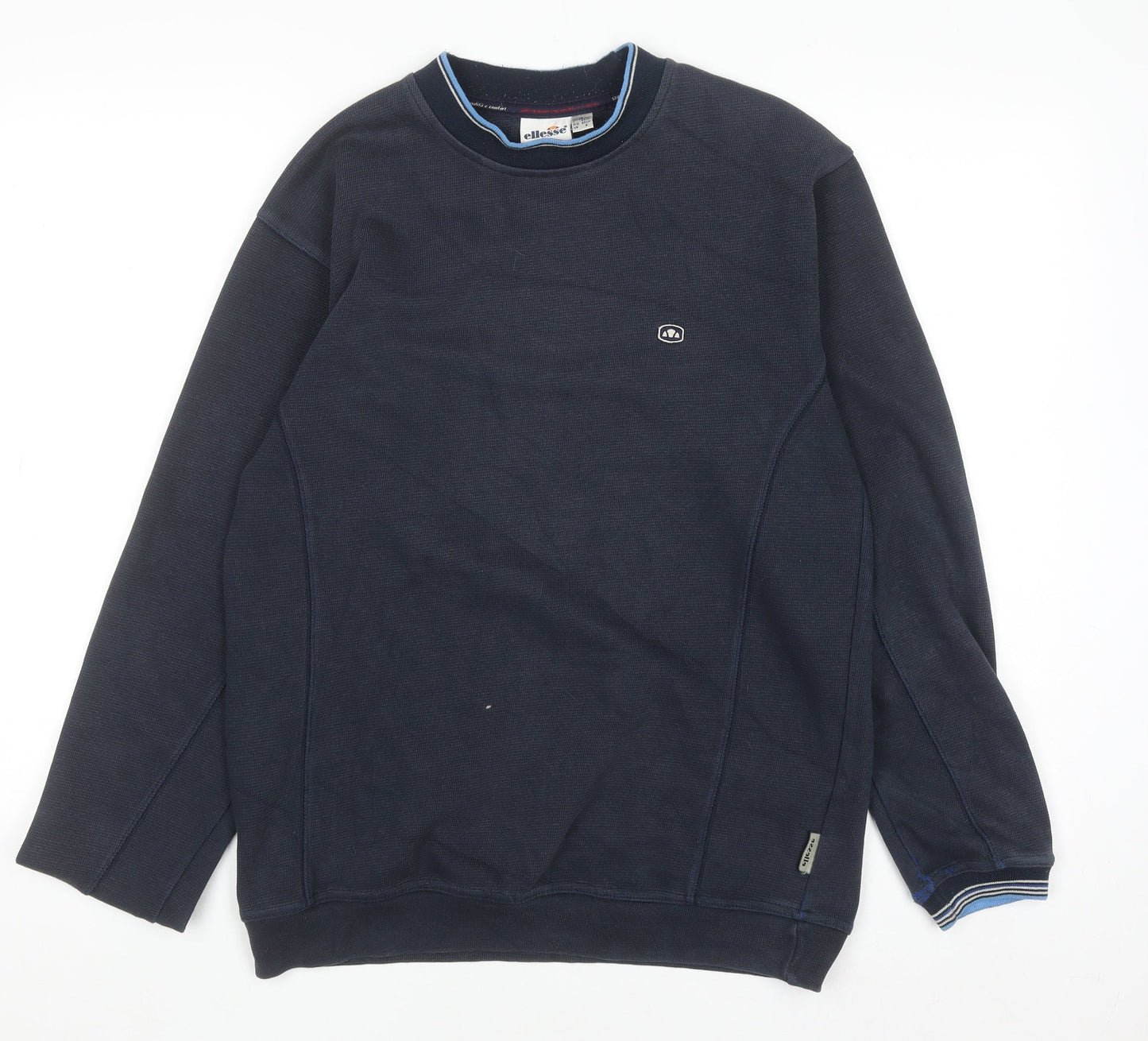 Ellesse Men’s Blue Small Crew Neck Pullover Sweatshirt