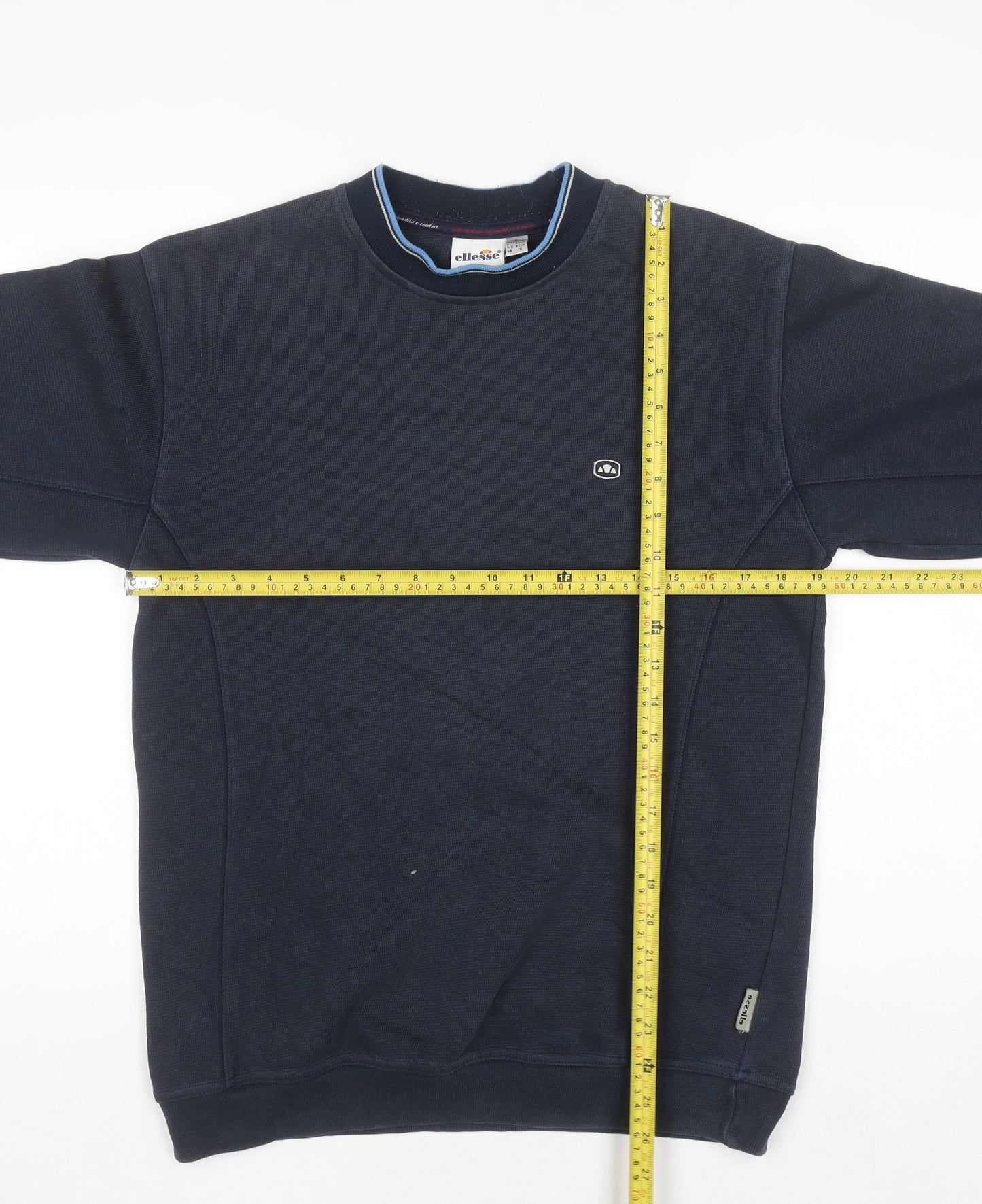Ellesse Men’s Blue Small Crew Neck Pullover Sweatshirt