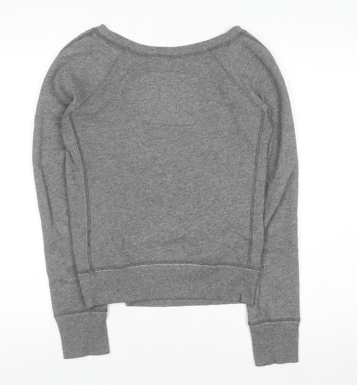 Abercrombie & Fitch Womens Grey XS Pullover Sweatshirt Embroidered Logo