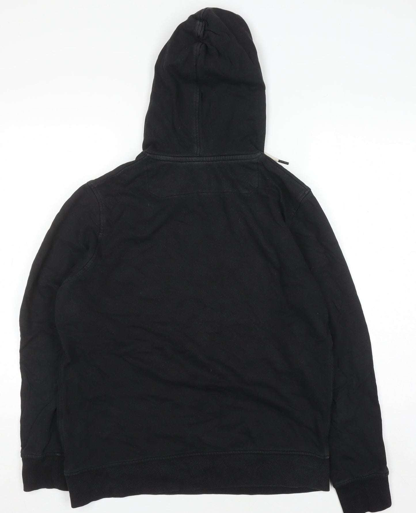 Jack & Jones Men's Black Pullover Hoodie Size M Graphic Print