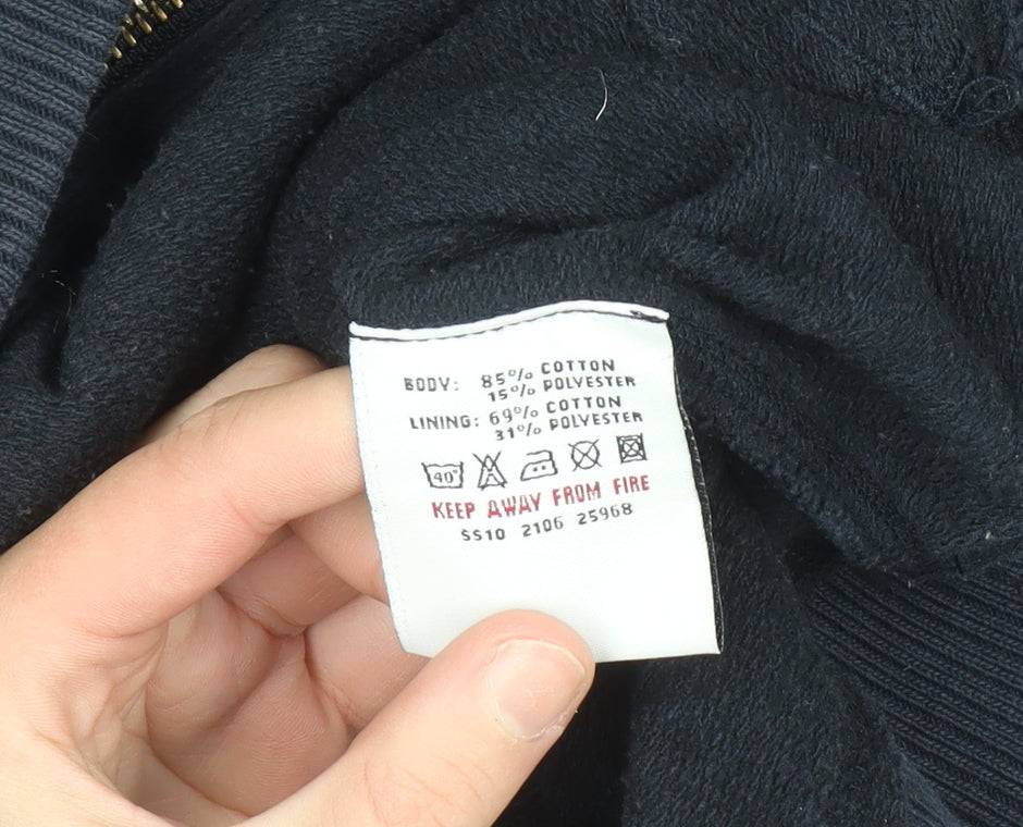 White Stuff Men's Blue 2XL Full Zip Sweatshirt